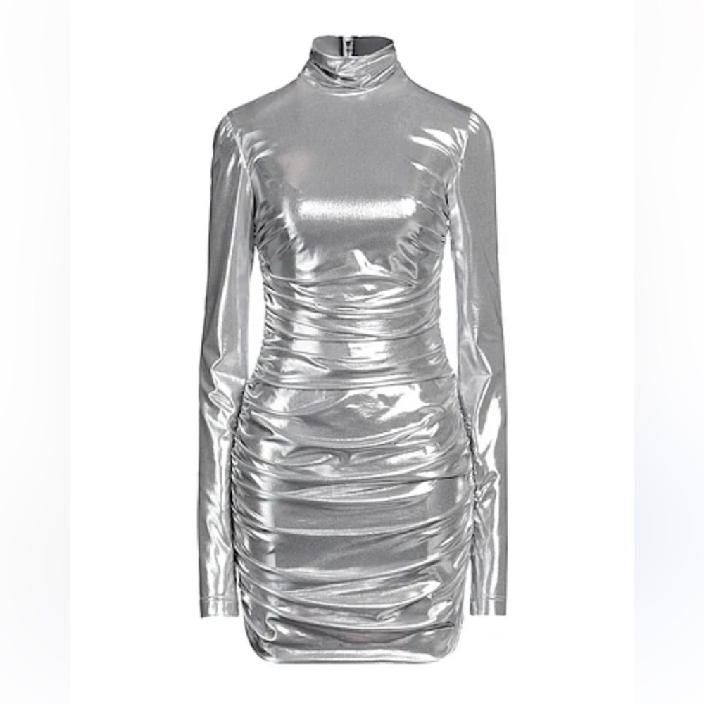 Dolce & Gabbana Metallic Silver Mini Dress 👽